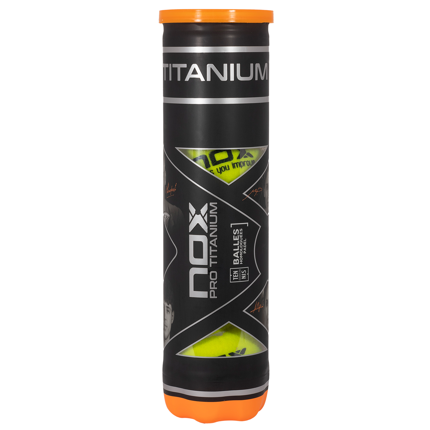 Tubo de 4 pelotas de pádel PRO TITANIUM