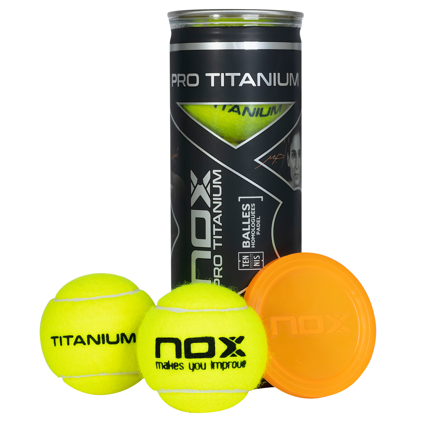 Tubo de 3 pelotas de pádel PRO TITANIUM