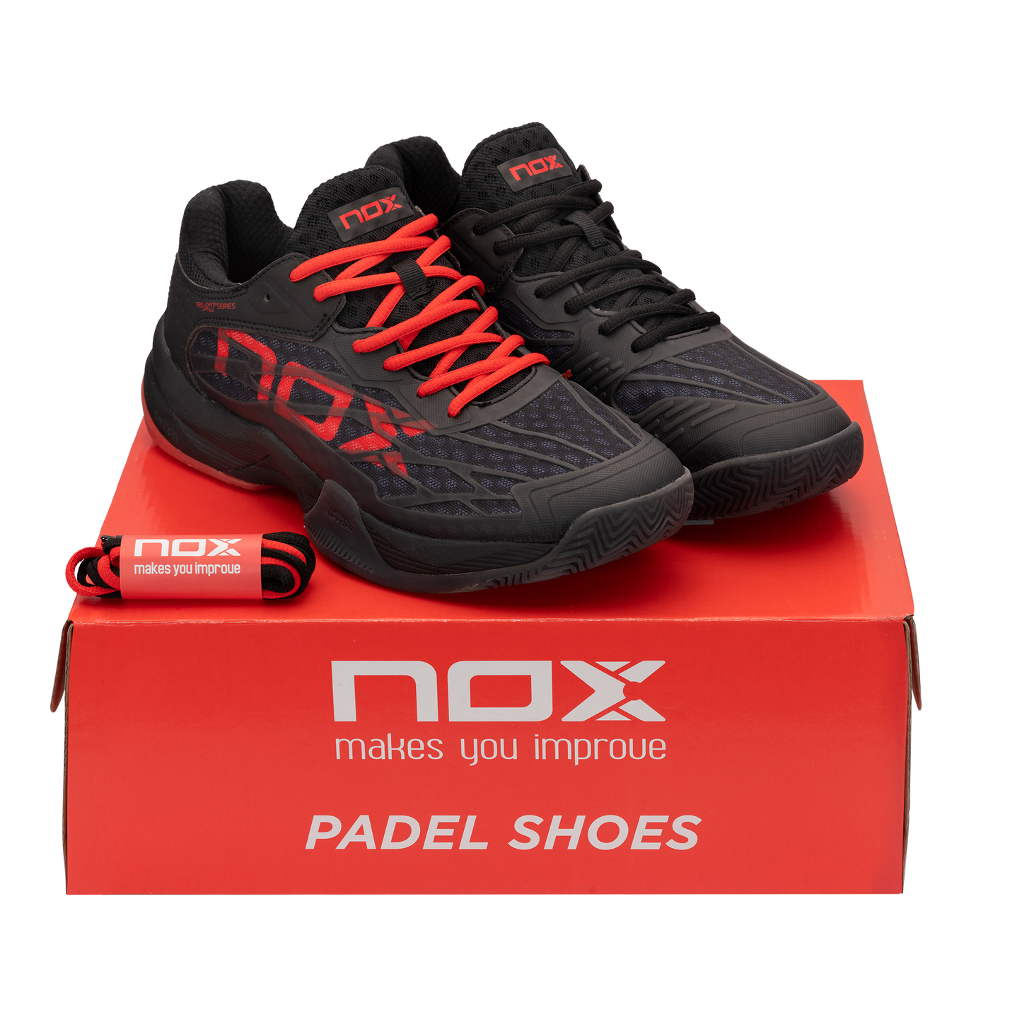 Zapatillas de pádel Nox AT10 LUX Negro/Rojo