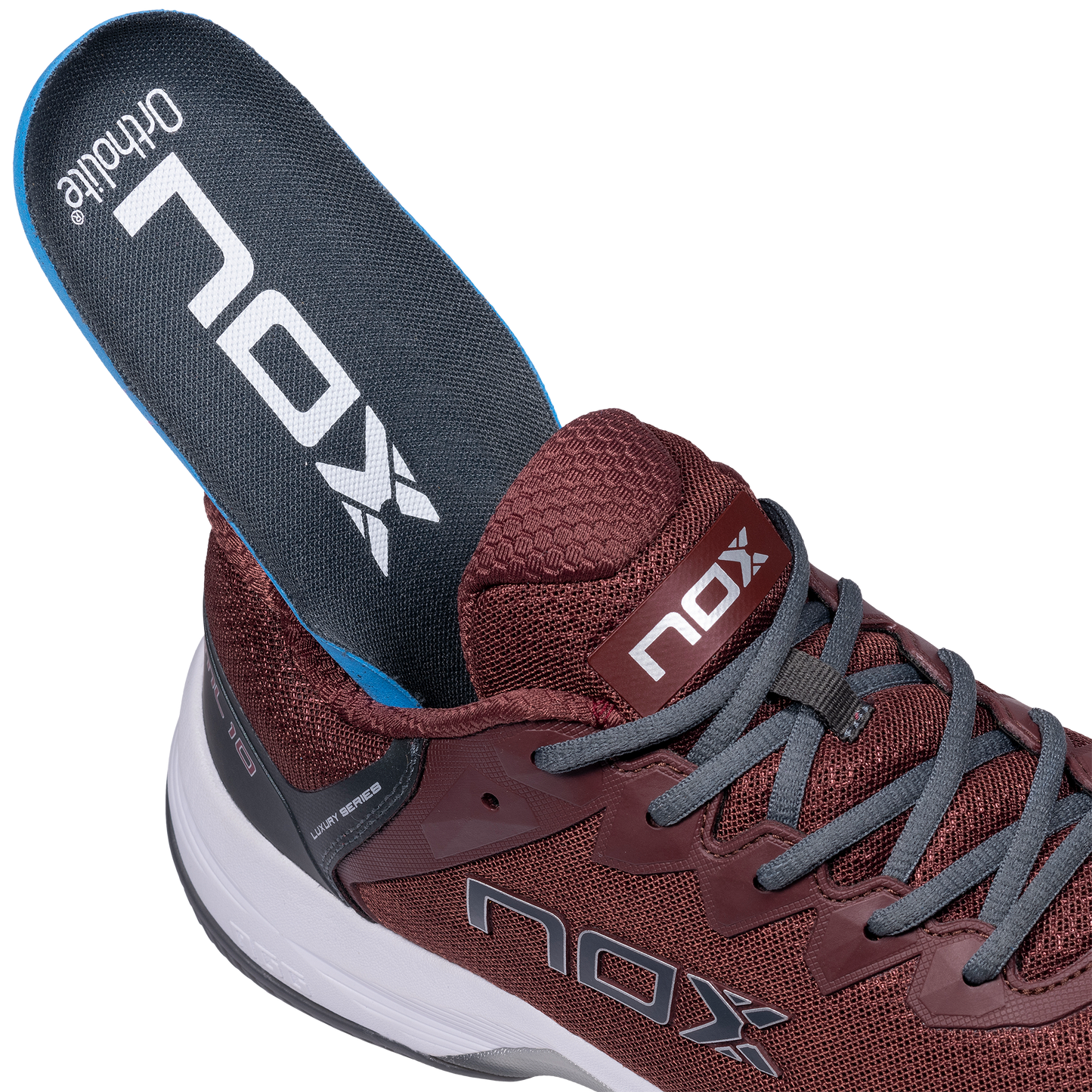 Zapatillas de Pádel Nox ML10 HEXA Granate/Gris plomo