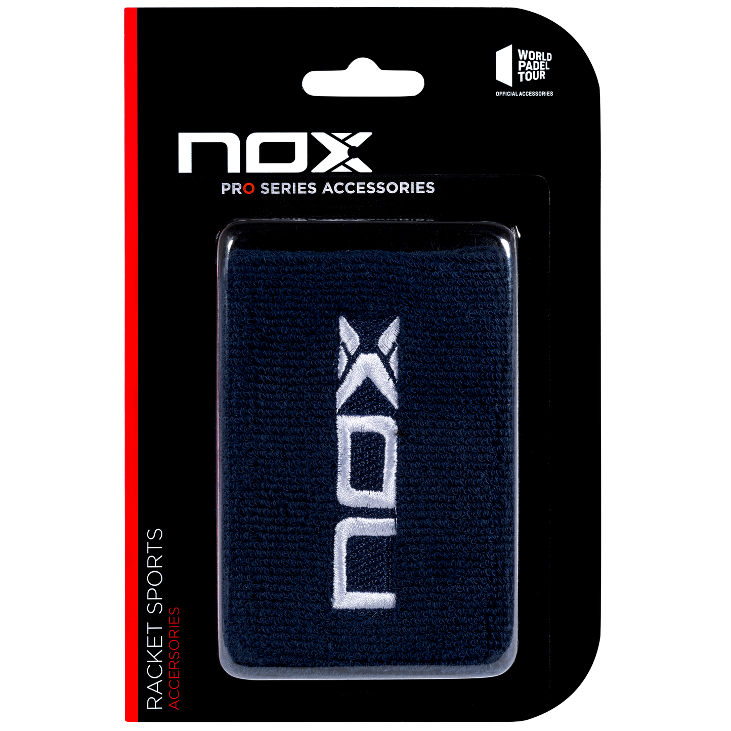Muñequeras deportivas NOX azul marino/blanco