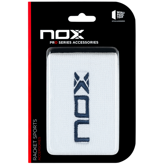 Muñequeras deportivas NOX blanco/azul marino
