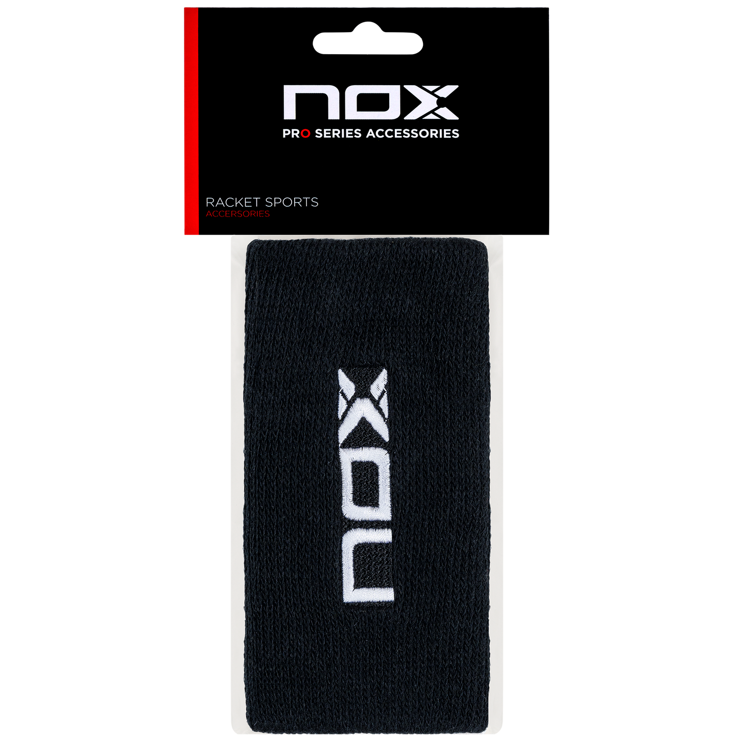 Muñequeras deportivas largas NOX negro/blanco