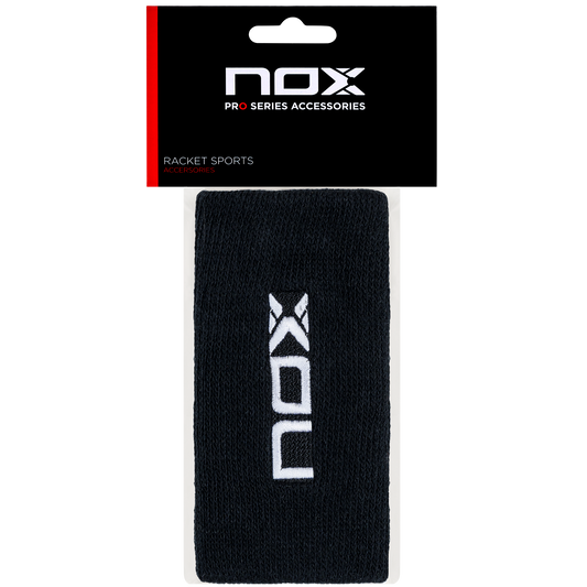 Muñequeras deportivas largas NOX negro/blanco