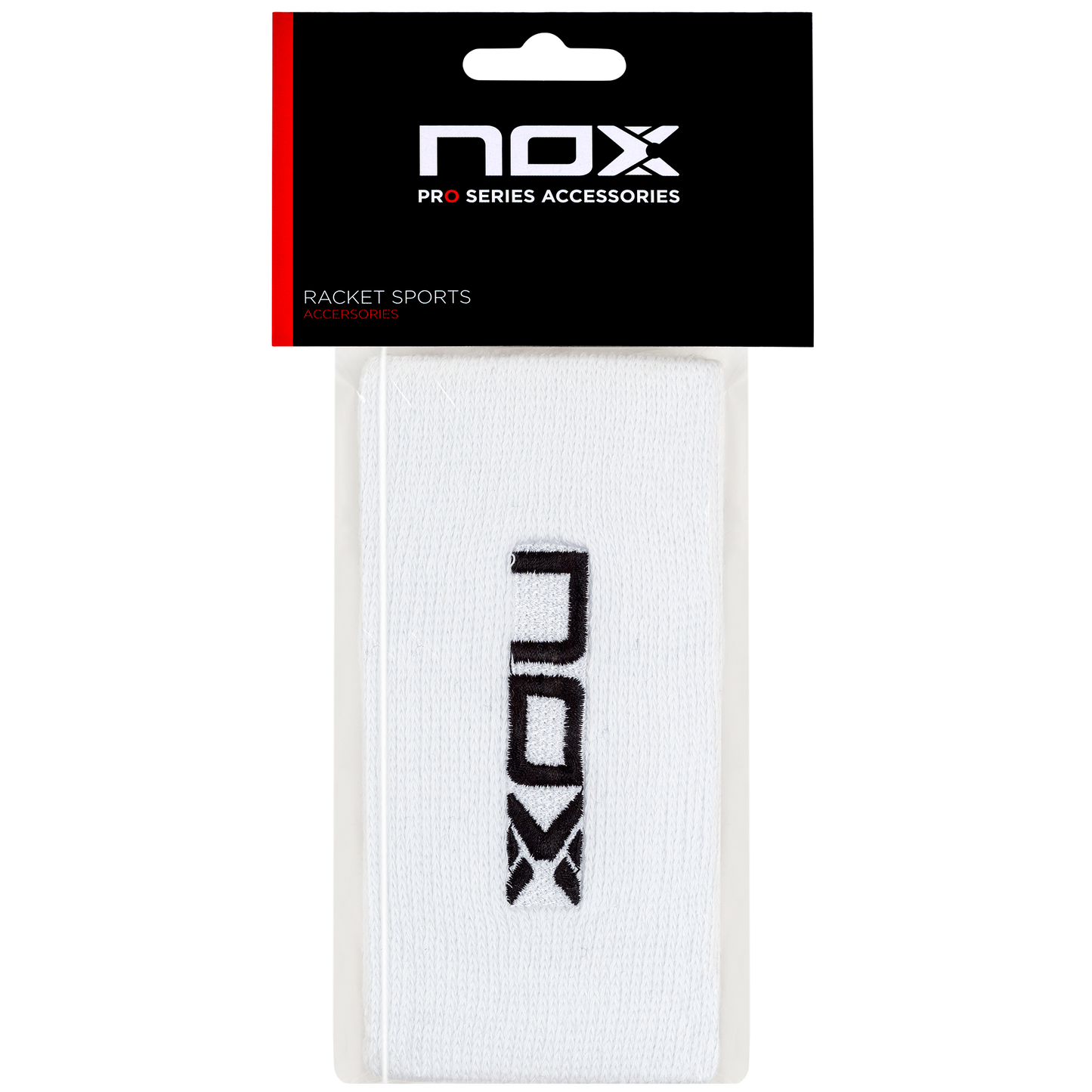 Muñequeras deportivas largas NOX blanco/negro