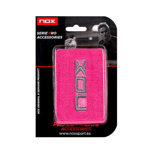 Muñequeras deportivas NOX rosa/blanco