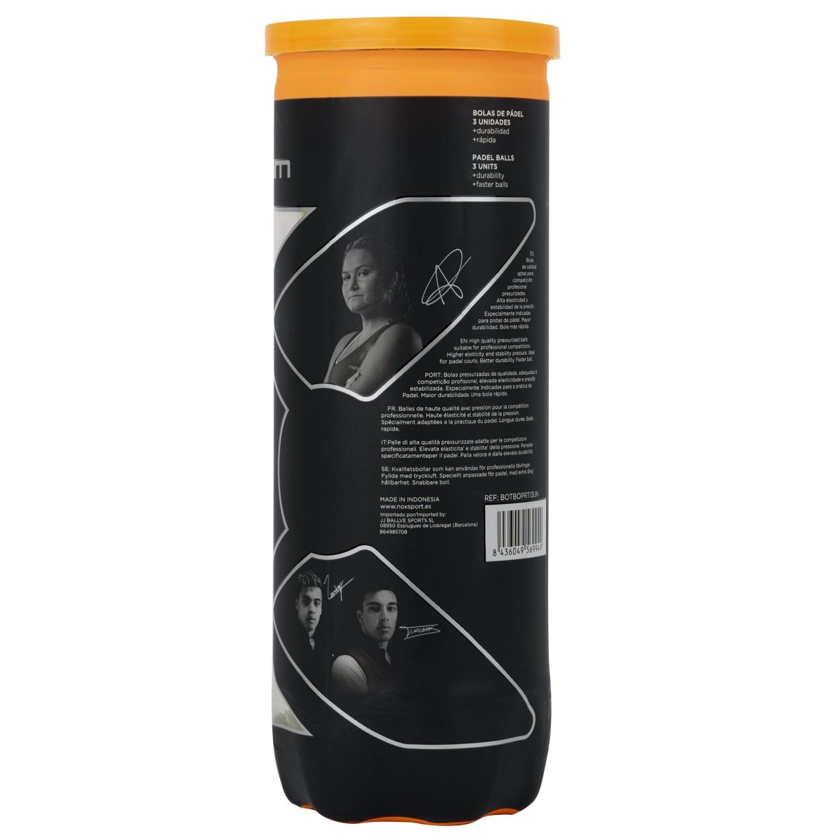 Bote de 3 pelotas de pádel PRO TITANIUM - NOXpadelBolas