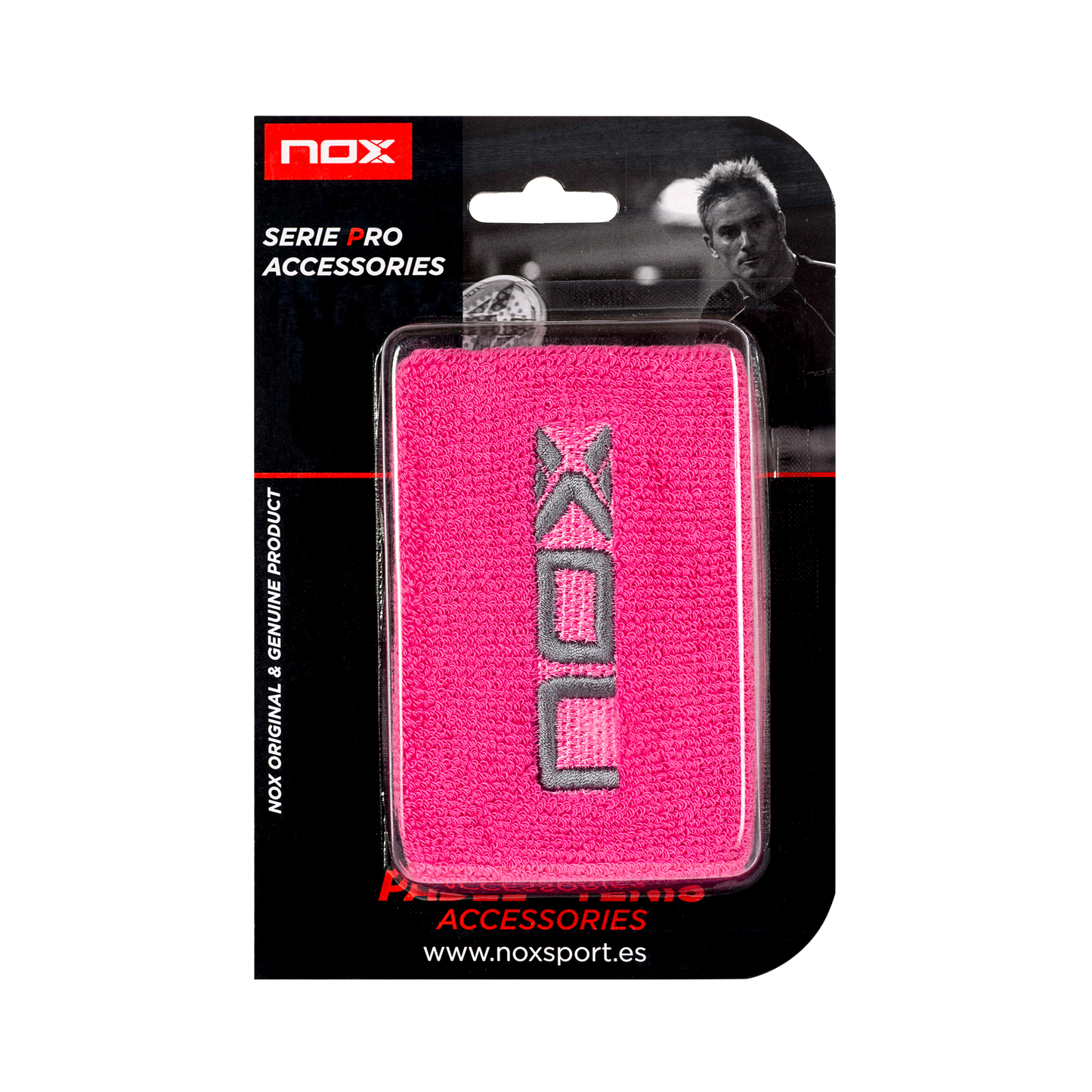 Muñequeras deportivas NOX rosa/blanco